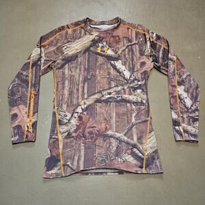 Under‎ Armour Compression Fit ColdGear Long Sleeve Hunting Camo Shirt Size Large